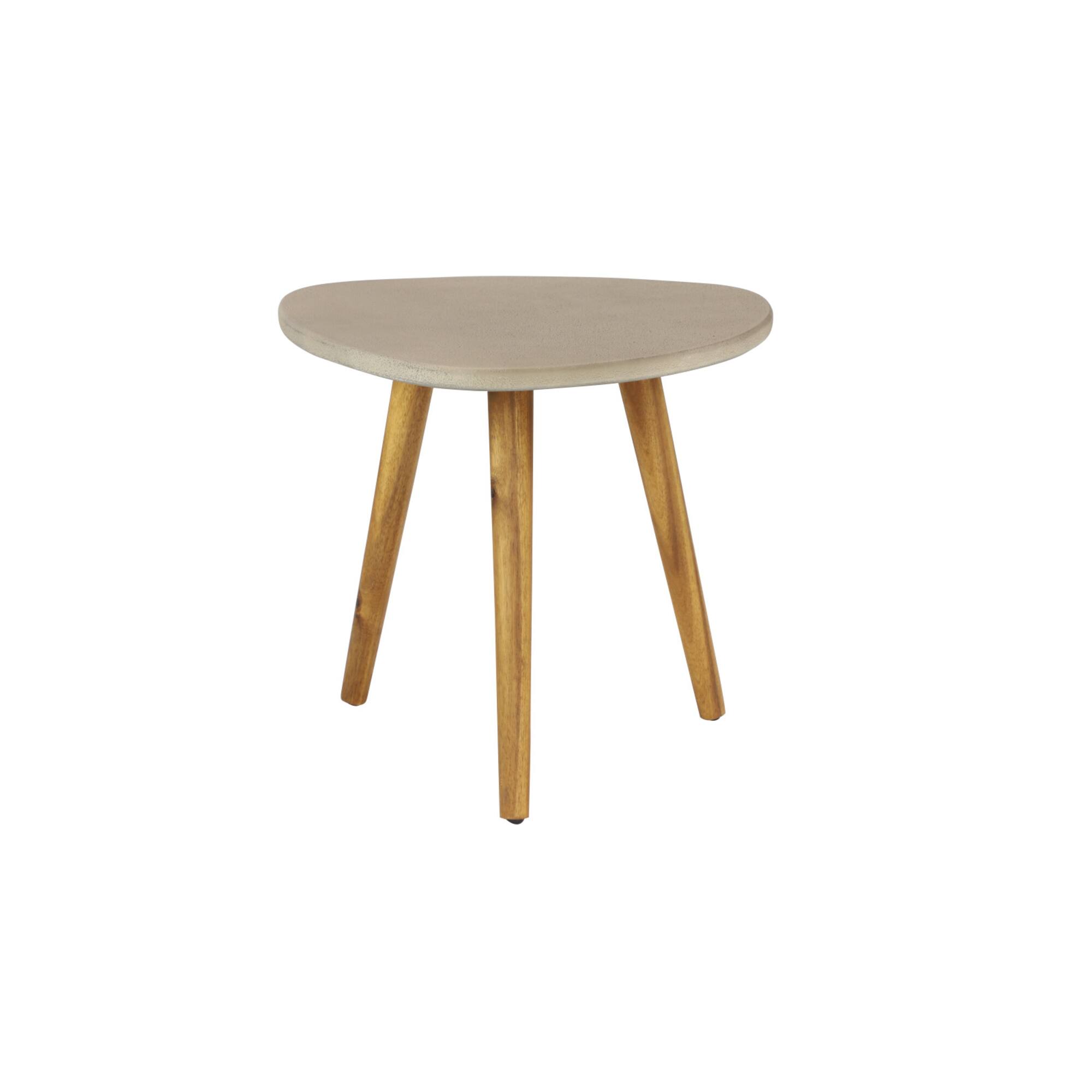 20" Gray Modern Outdoor Accent Table